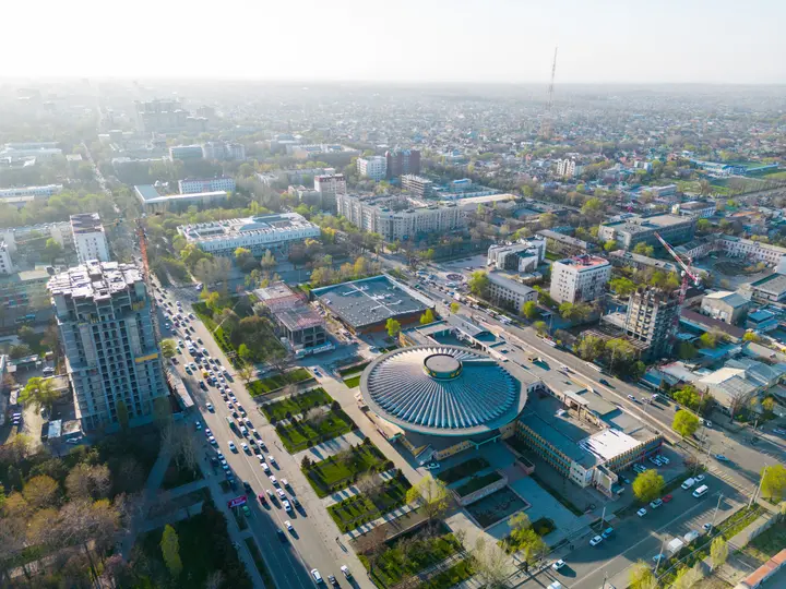 Панорама Бишкека с высоты