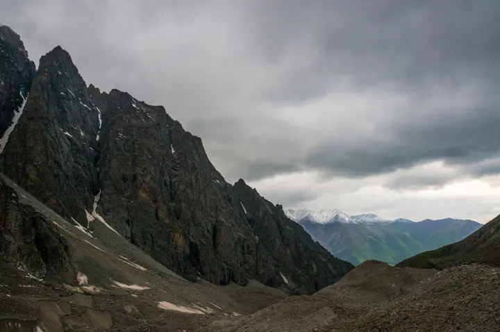 Rocky mountains in Ala-Archa National Park, Kyrgyzstan